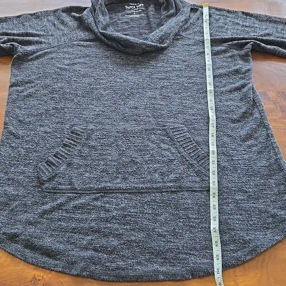 Torrid Super Soft Plush Cowl Neck Charcoal Gray Sweater Size 1X - Picture 4 of 8